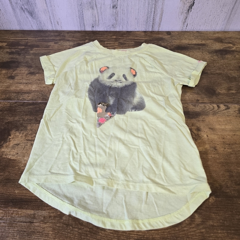 cat and jack Girls size 6 Cute Panda Graphic Tee